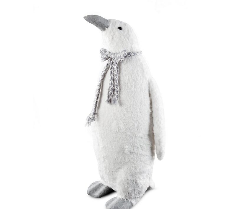 Figurka świąteczna biała 30 x 28 x 59 cm – dekoracja na święta