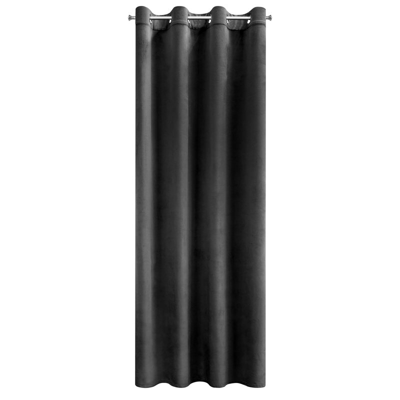 Zasłona gotowa D91 czarna 140 x 250 cm – zaciemnia i chroni