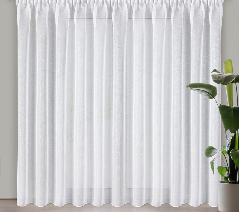 Firana gotowa Lena biała 350 x 270 cm – rozjaśnia wnętrze