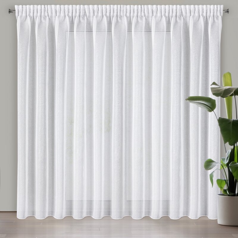 Firana gotowa Lena biała 350 x 270 cm – rozjaśnia wnętrze