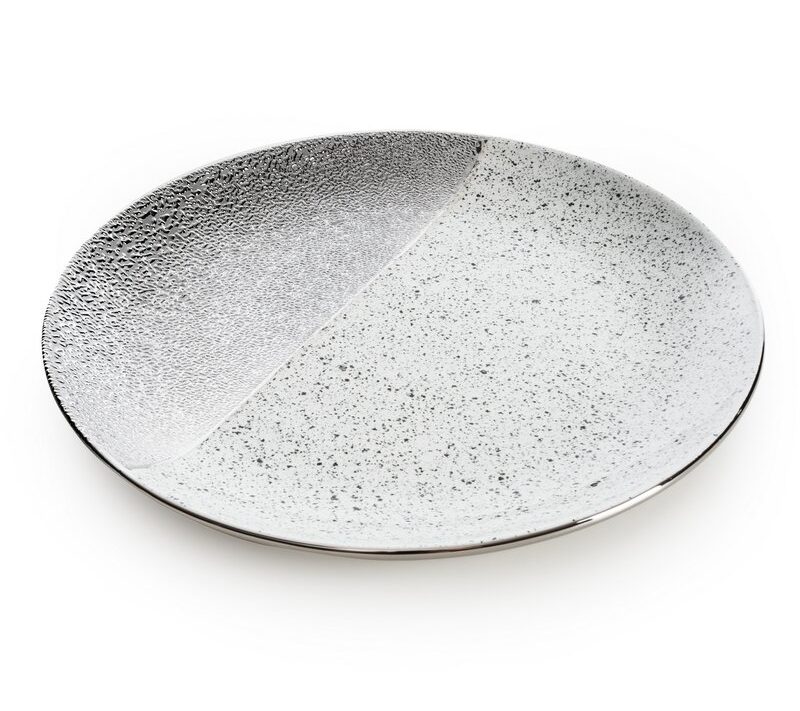 Patera dekoracyjna Milo biała O 31 x 4 cm – stylowa ozdoba