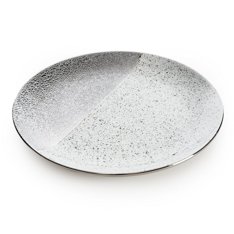 Patera dekoracyjna Milo biała O 31 x 4 cm – stylowa ozdoba