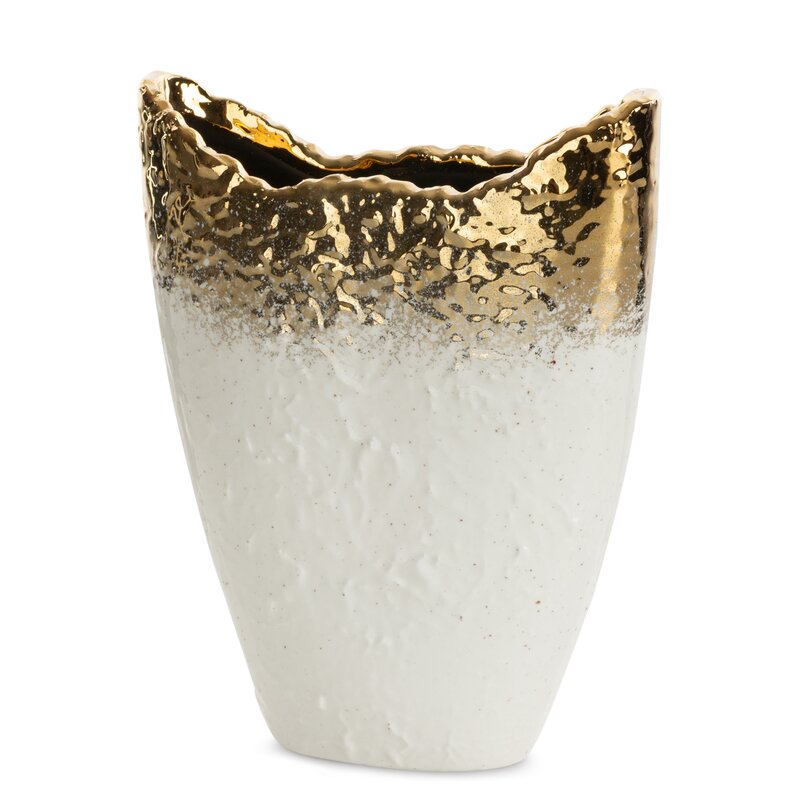 WAZON DEKORACYJNY SERIN (02) 20 X 8 X 25 CM BIAŁY