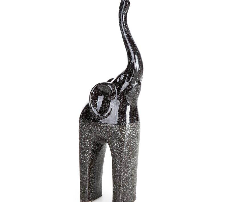 Figurka ceramiczna Mandi stalowa 12 X 7 X 35 CM – egzotyczny akcent
