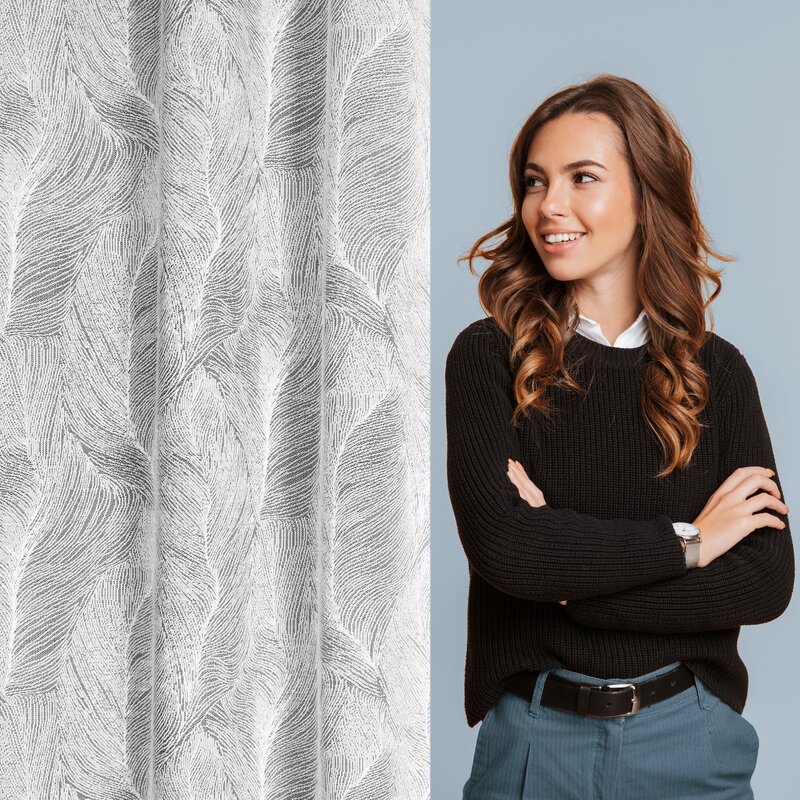 Zasłona gotowa Linnea biała 140 X 250 CM – lekka i elegancka