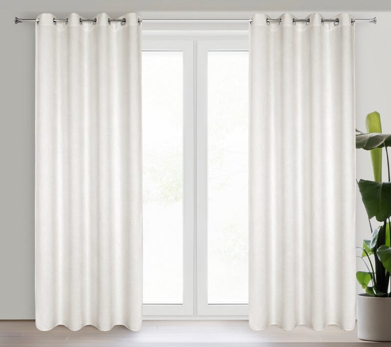 Zasłona gotowa Aleta jasnobeżowa 135 x 250 cm – zapewni prywatność