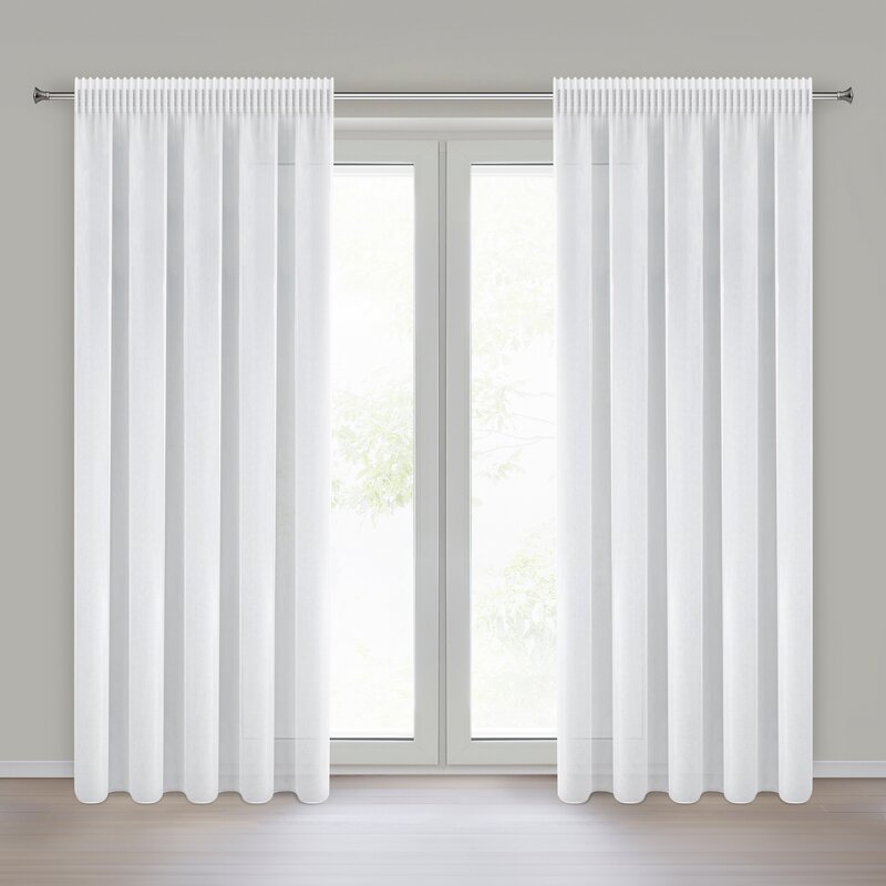 Firana gotowa Dalia biała 140 x 270 cm – rozprasza światło