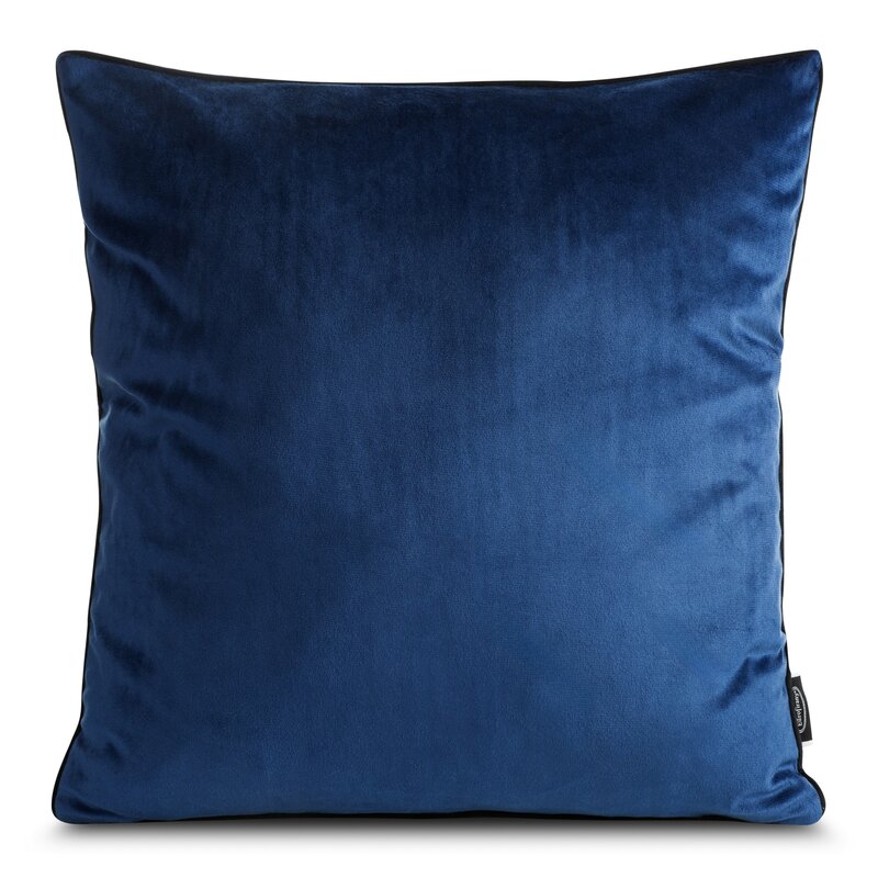 Poszewka velvet Madie granatowa 45 x 45 cm – miękka w dotyku
