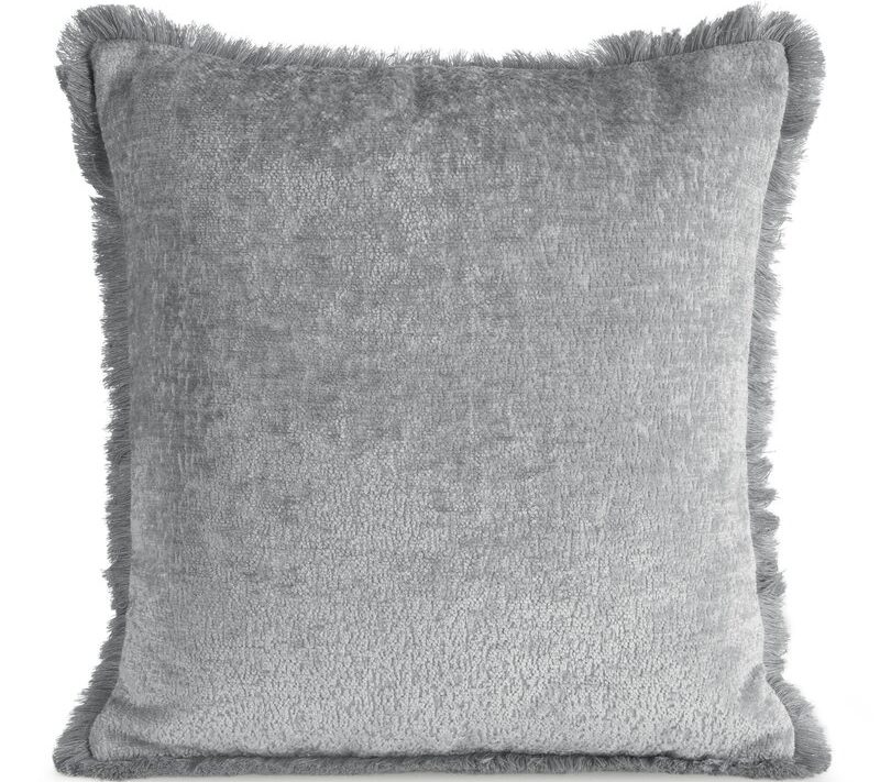 Poszewka szenil Adia srebrna 45 x 45 cm – doda przytulności