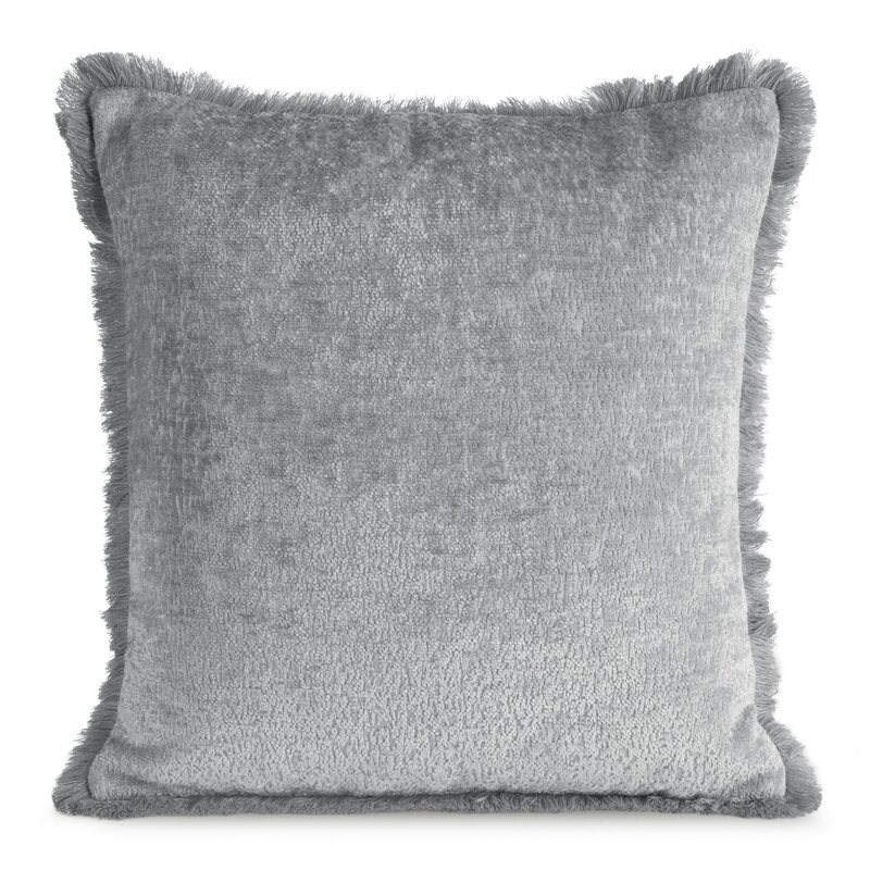 Poszewka szenil Adia srebrna 45 x 45 cm – doda przytulności