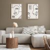 Obraz ręcznie malowany Abstrakcyjny beżowy 50 X 70 cm – doda wnętrzu charakteru