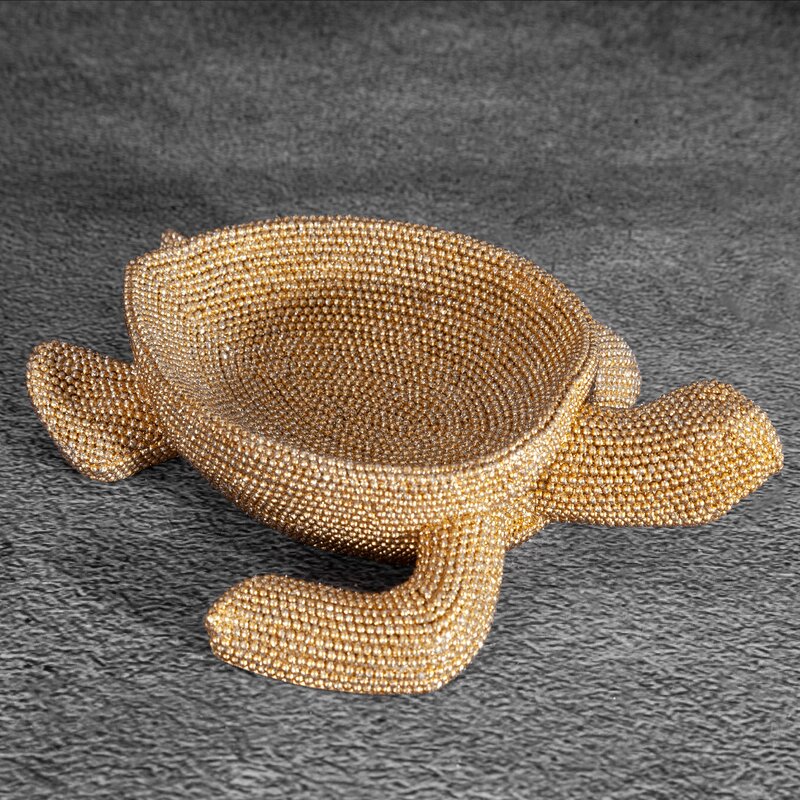 Figurka ceramiczna Eldo złota 20 x 17 x 4 cm – idealna na biżuterię