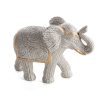 Figurka ceramiczna Valeri srebrna 21 X 8 X 16 CM – do salonu i gabinetu