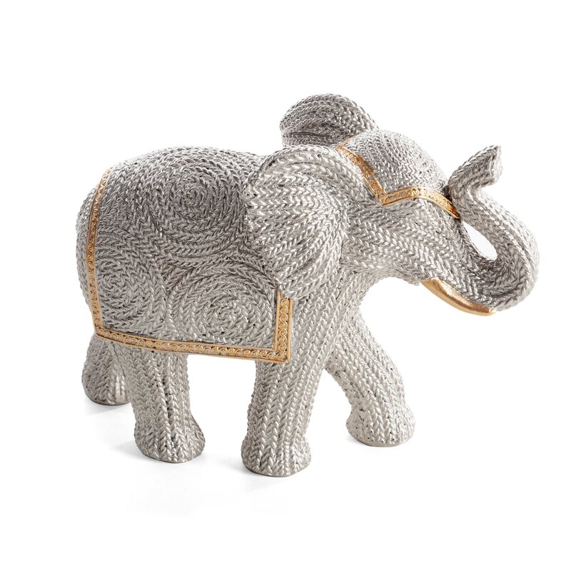 Figurka ceramiczna Valeri srebrna 21 X 8 X 16 CM – do salonu i gabinetu