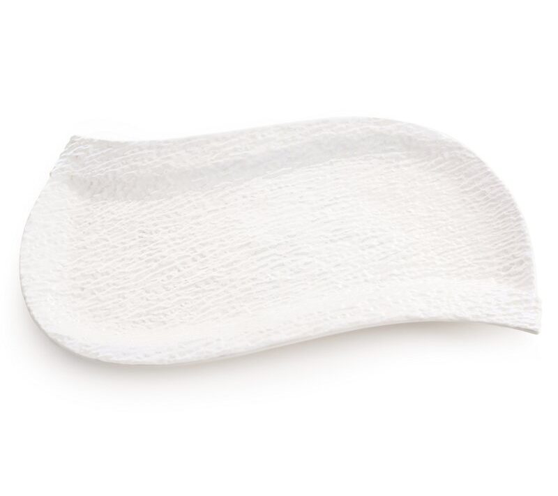 Naczynie dekoracyjne Nina perłowe 36 X 25 X 3 cm – subtelny dodatek