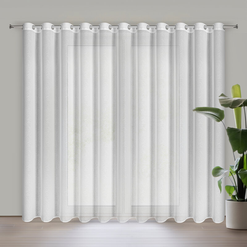 Firana gotowa Tulsa biały 350 x 250 cm – optycznie powiększa