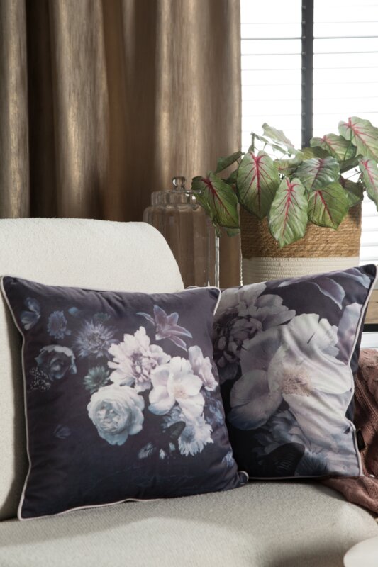 Poszewka velvet czarna 45 x 45 cm – doda charakteru