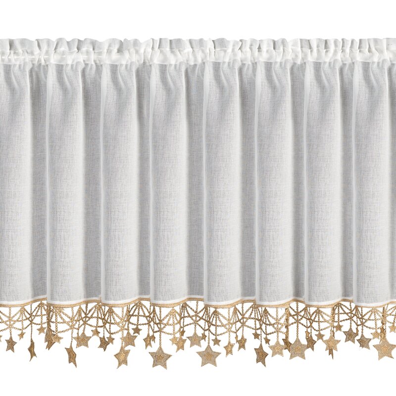 Zasłona świąteczna SW/XMAS/FIR biała 150x60 cm – łatwa w utrzymaniu