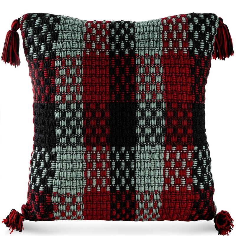 Poszewka HILAR czerwona 45 x 45 cm – doda ciepła wnętrzu