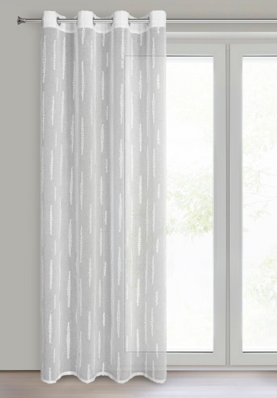 Zasłona gotowa Aleni biała 140 x 250 cm – rozjaśnia i powiększa