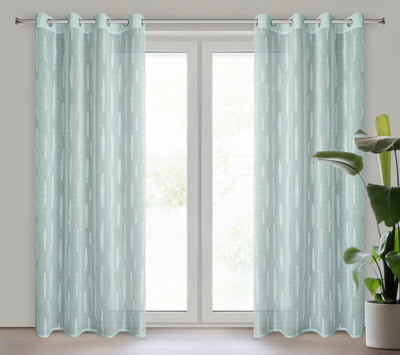 Zasłona gotowa Aleni miętowa 140 x 250 cm – wprowadza świeżość