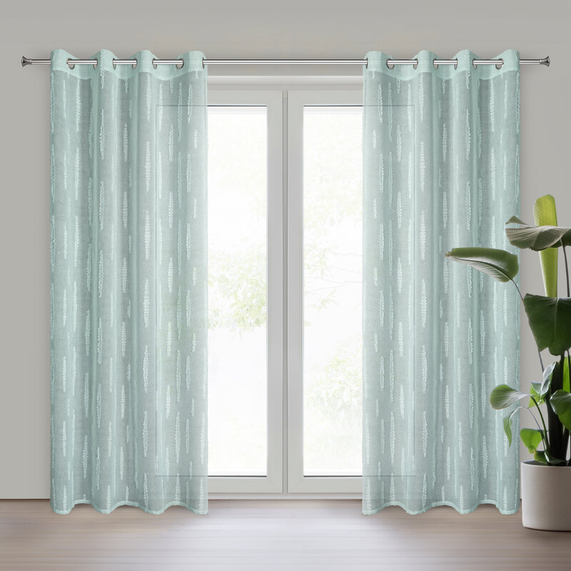 Zasłona gotowa Aleni miętowa 140 x 250 cm – wprowadza świeżość