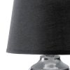 Lampa stołowa czarna O 18 x 28 cm – tworzy przytulny nastrój