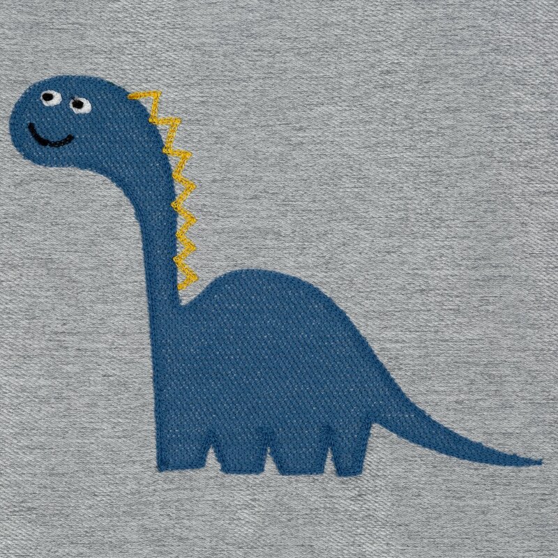 Zasłona gotowa Dino srebrna 140 x 250 cm – do pokoju dziecka