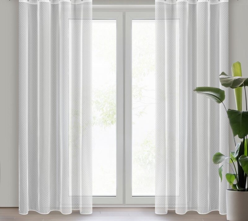 Firana gotowa Julita biała 140 X 250 cm – pięknie rozprasza światło
