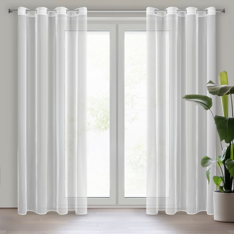 Firana gotowa Julita biała 140 X 250 cm – pięknie rozprasza światło