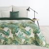 Narzuta D91 DAWOSA biała 170 X 210 cm – tropikalny wzór