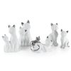 Figurka ceramiczna kot biały 20 x 11 x 12 cm – urocza ozdoba