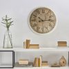 Zegar ścienny klasyczny beżowy O 40 x 7 cm – elegancki wystrój