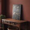 Obraz ręcznie malowany kwiatowy czarny 60 X 80 cm – wnosi artystyczny charakter