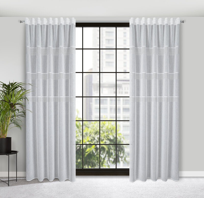 Firana gotowa Ines biała 140 x 270 cm – rozprasza światło