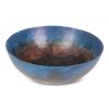SZKLANA MISA DEKORACYJNA CAREN (01) FI 35 X 15 CM NIEBIESKI CS/CAREN/MIS/01 35X35X15 NIEB+BRĄZ