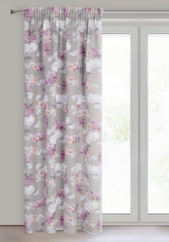 Zasłona gotowa Sherry srebrna 140 x 300 cm – subtelnie rozświetla