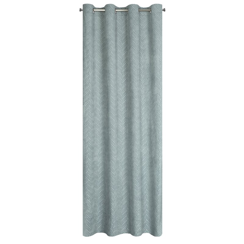 Zasłona velvetowa Isla stalowa 140 X 250 cm – miękka i trwała