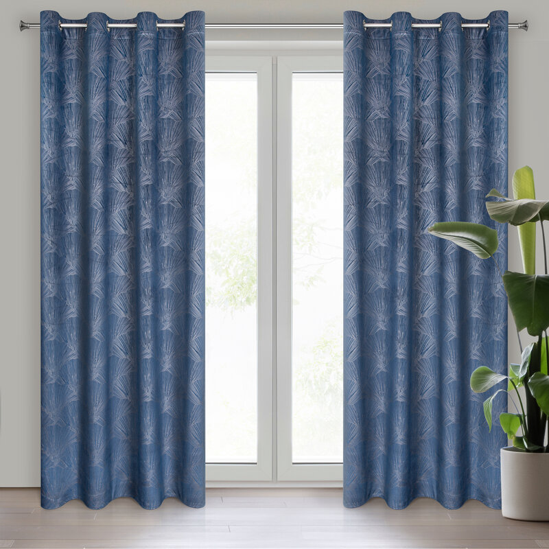 Zasłona gotowa Pierre Cardin granatowa 140 x 250 cm – zaciemnia pomieszczenie