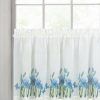 Firana gotowa z kwiatami biała 150 x 60 cm – doda uroku kuchni