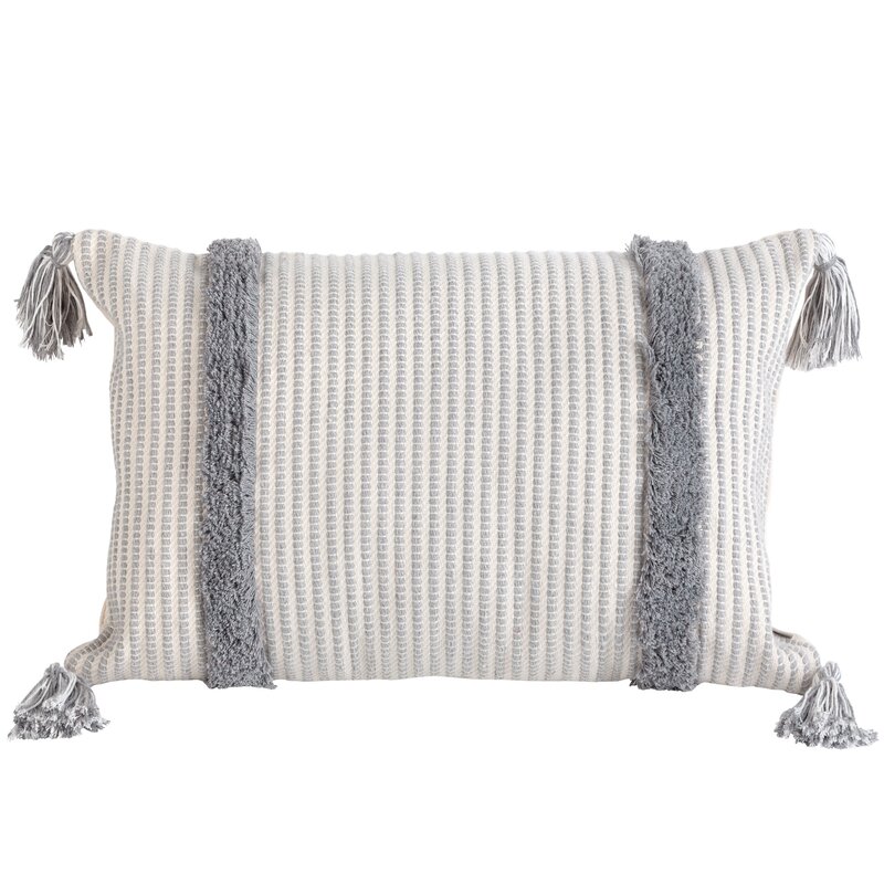 Poszewka dekoracyjna TC/PALERMO kremowa 30x50 cm – z modnymi frędzlami