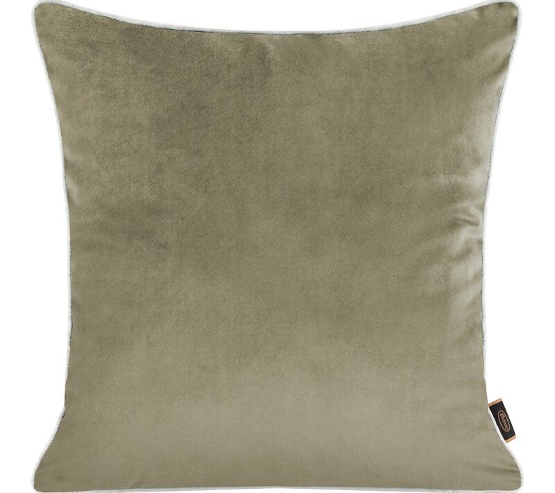 Poszewka welwetowa beżowa 45 x 45 cm – dodaje przytulności
