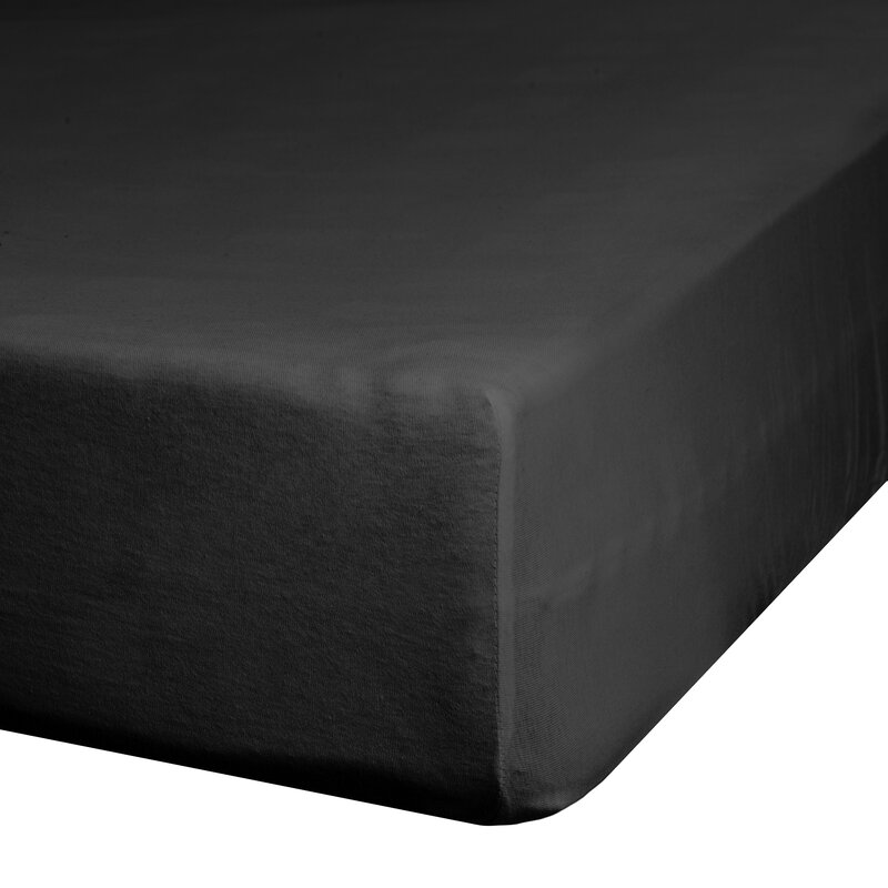 Prześcieradło z gumką Nova czarne 100 x 200 x 25 cm – idealne dopasowanie
