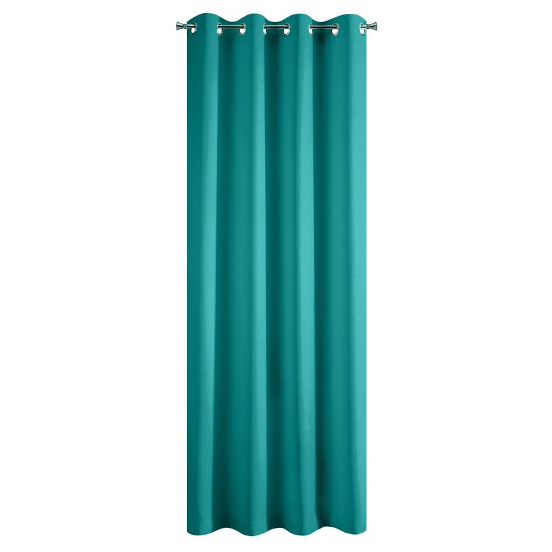 Zasłona gotowa turkusowa 140 x 250 cm – łatwa w prasowaniu
