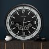 Zegar ścienny czarny 59 x 11 cm – industrialny akcent