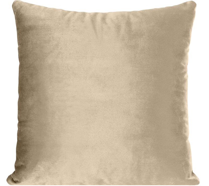 Poszewka dekoracyjna Samanta beżowa 40 X 40 cm – miękka welwetowa
