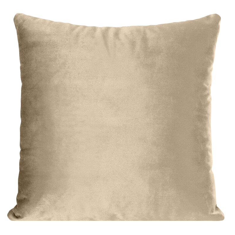 Poszewka dekoracyjna Samanta beżowa 40 X 40 cm – miękka welwetowa