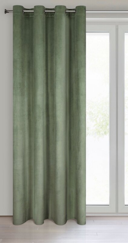 Zasłona gotowa D91 oliwkowa 140 x 250 cm – zaciemnia wnętrze