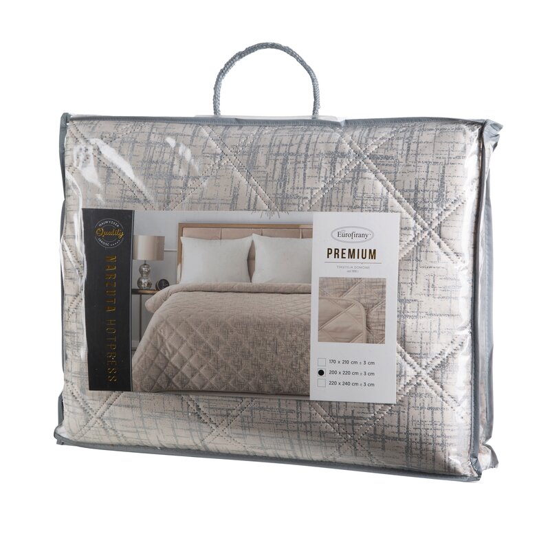 Narzuta welwetowa Blink 6 jasnobeżowa 170 x 210 cm – dodaje przytulności