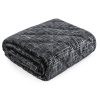 Narzuta velvet czarna 220 x 240 cm – doda szyku sypialni